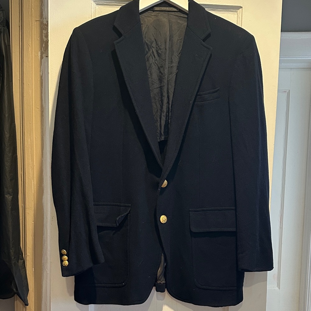 Lord & Taylor Navy Blazer with Gold Buttons